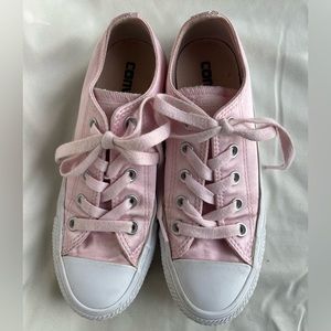 Pink Satin Converse - Size 5